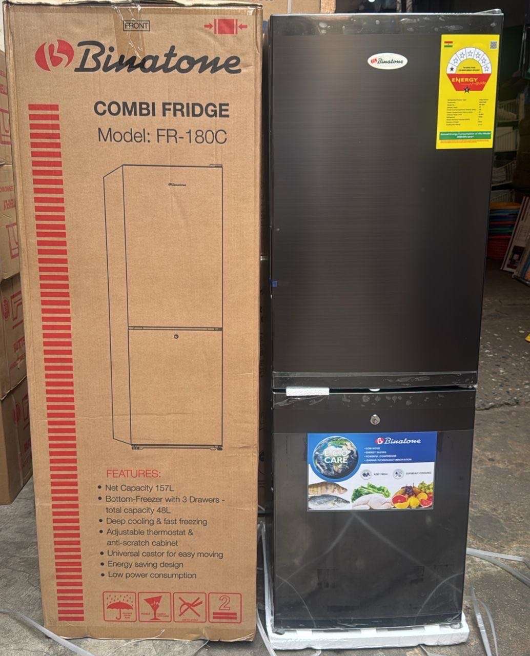 Binatone double door fridge 157Ltrs